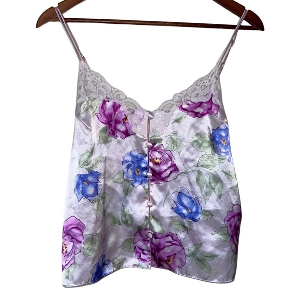 Valerie Stevens Two Piece Floral Cami Sleep Set Lingerie Size Medium - Picture 2 of 14